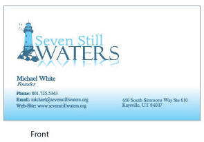 Seven Still Waters business card